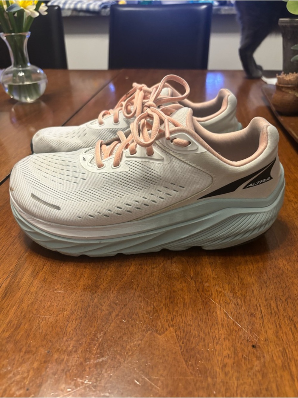 Altra Women's VIA Olympus 2 in White with Pale Pink and Seafoam